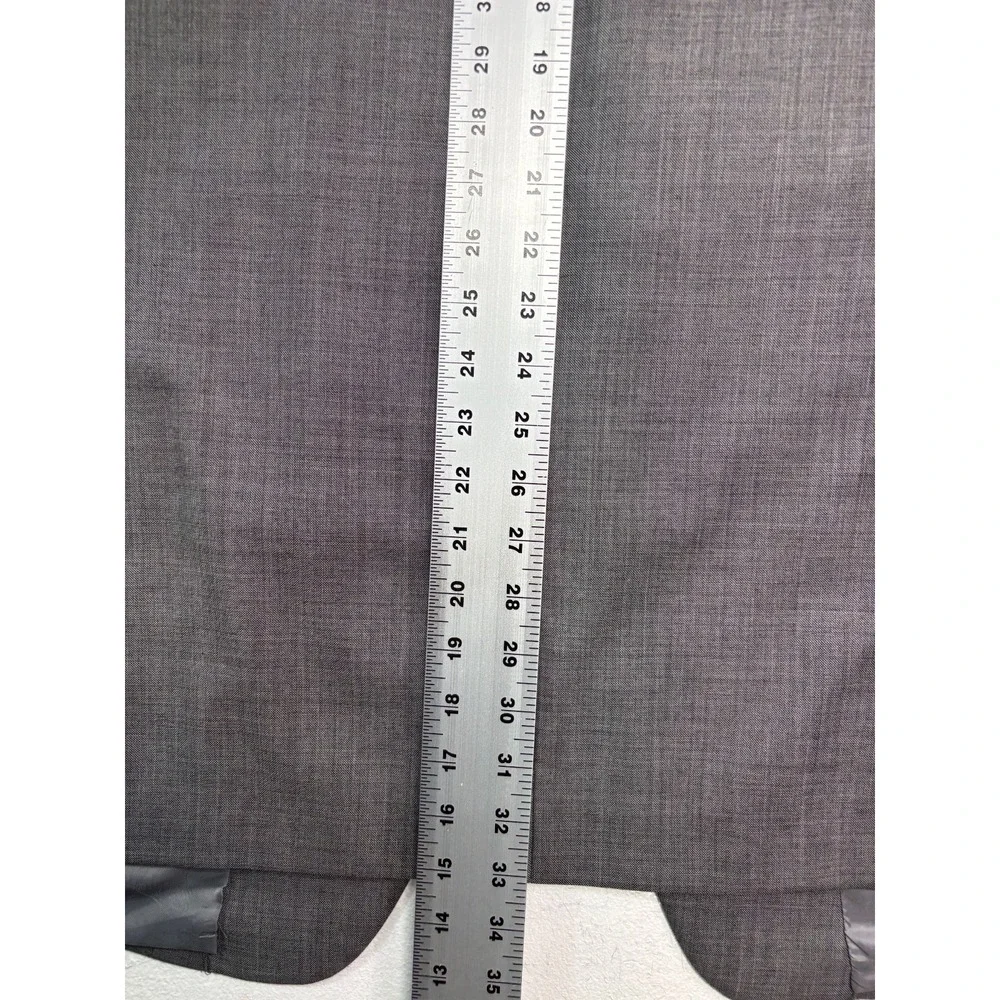Joseph Abboud 54L 48x32 Gray 2pc Pant Suit Tollegno 1900 Italian Fabric Wool USA